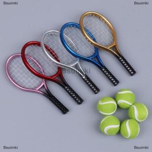 [COD] Bsuimki 1 cây vợt tennis thu nhỏ 1:6 1:12 + 1 phụ kiện búp bê bóng