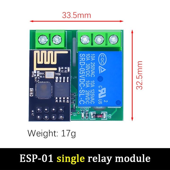 ESP8266 Dual Channel WIFI Relay Module ESP-01 DC5V With Relay Indicator ...
