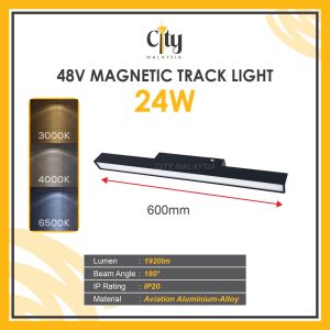 City Magnetic Track Light 48V Lampu LED Magnetic Trek Magnetic Track 3000k 4000k 6500k