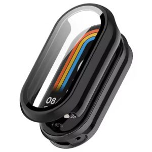 2in1 Case + Glass Film for Xiaomi Mi Band 9 Full Coverage Protective Cover Miband9 band 9 NFC Tempered Glass Screen Protector Cover Mi Band 8 7 Hard PC Bumper Overall Protective Case