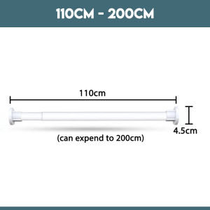 [90CM-290CM] Encora Telescopic Curtain Rod Drying Rack Towel Hanger Adjustable Clothesline Pole Rod Langsir Shower Rod