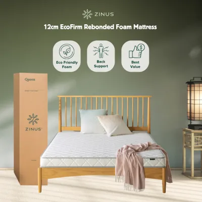 (Free Delivery) Tilam Zinus 5 Inch EcoFirm Anti Panas with Better Airflow Mattress