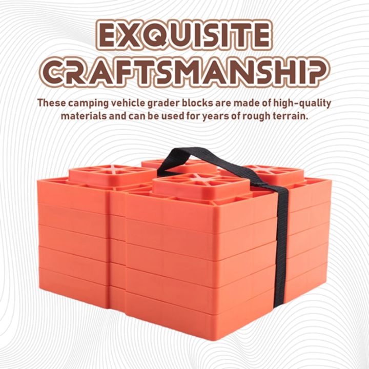 5 Pack Heavy Duty Leveling Blocks, RV Wheel Stopper Car Tyre Anti-Slip ...