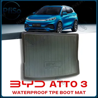 [PfiSo.] [NEW] BYD ATTO 3 Rear Trunk Cargo Car Boot Tray (Waterproof)