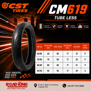 CST TIRES-TUBE LESS AND TUBE TYPE CM619 PATTERN