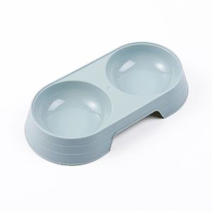 ER52858 Practical 1PC Pet Accessories Durable Portable Candy Color Cat Drinking Bowl Cat Feeding Bowl Cat Double Bowl Dog Food Tray
