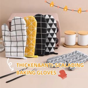 1/2PC Glove Kitchen Anti-Hot Cooking Microwave Heat Insulation Gloves Thickened Anti-Scalding