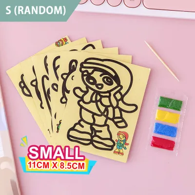 《 𝗦𝗔𝗡𝗗𝗬 𝗙𝗨𝗡 》 Colourful Sand Art Painting Drawing DIY Handmade Color Craft Lukisan Pasir 儿童沙画 NWD
