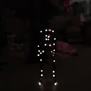 Bộ xương đèn LED phát sáng trang trí Halloween nhựa bền ngoài trời trang trí bữa tiệc trong nhà với đèn tiết kiệm năng lượng