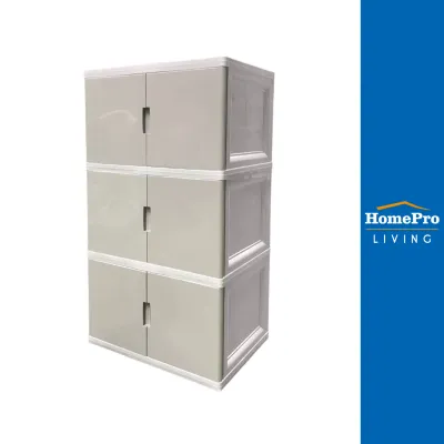 HomePro ตู้บานเปิด 3 ชั้น S5 VID 70x50x121 ซม. สีเทา แบรนด์ STACKO