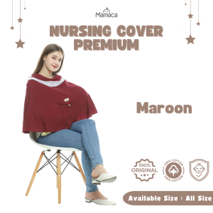 Mamaca Nursing Cover Premium - Apron Menyusui Bayi - Penutup Menyusui Bayi - Penutup Ibu Menyusui - Celemek Ibu Menyusui - Tutupan Saat Menyusui Bayi - Nursing Apron