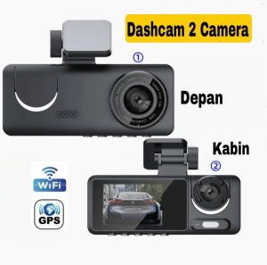 kamera mobil 2K wifi dual camera IPS 3inch dvr gps dashcam S16