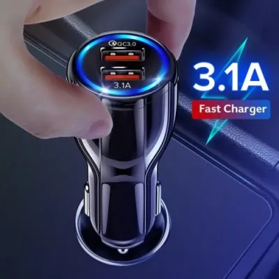 Car Charger Mobil USB Type-C Quick Charging 4 Port 20W Pengisian Cepat Adaptor Daya Mobil Pengisian Cepat Perjalanan untuk Universal smartphone