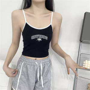 oobest【Delivery 2-3 days】Camisoles Cropped Backless Cami Top for Women Built-in Bra Going Out Sleeveless Slim Fit Short Top Summer New