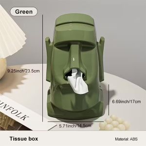 Creative Moai Statue Tissue Box Funny ABS Tissue Holder For Home Bathroom Desktop Decor