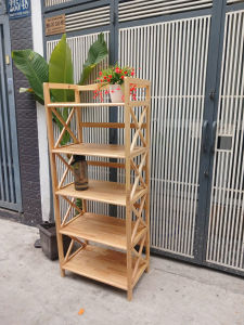 Kệ vi sóng 5 tầng sâu 38cm ngang 64cm cao 150cm gỗ cao su màu Tự nhiên đã thông qua tẩm sấy chống mối mọtchịu nước bền hơn so gỗ thông và MDF nhân tạo đa năng đẹp.