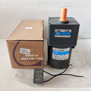 Dinamo AC Motor Gearbox 40W 220V Ratio - 1 : 100 13 Rpm ZD MOTOR Free Kapasitor Produk Impor
