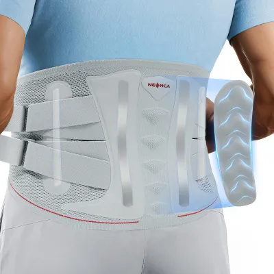 NEENCA Back Brace Lumbar Support for Men and Women with Dual Adjustable Straps Lower Back Support Belt for Sciatica Herniated Disc Scoliosis Back Pain Relief