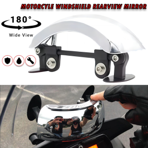 [ Local seller] Universal Motorcycle Windshield Extension Blind Spot Wide Angle Rear View Mirror Safety Rearview Mirrors for BMW Honda Suzuki Kawasaki Yamaha