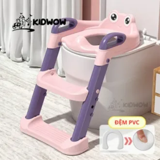 Thang Bô Vệ Sinh Kèm Bệ Lót Thu Nhỏ Bồn Cầu Có Tay Vịn Gấp Gọn An Toàn Cho Bé Yêu