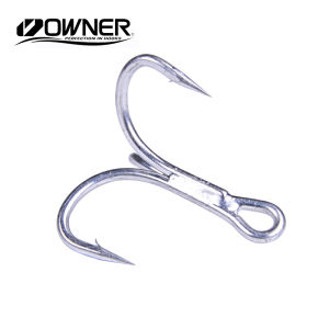 OWNER High Carbon Steel Treble Hooks 2 4 6 8 10 Treble Fishing Hooks Fishing Tackle