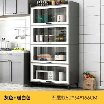 Sideboard Cabinet Light Luxury Kitchen Floor Kitchen Cupboard Cupboard Living Room Multi-Layer Storage Locker Small Apartment Home Tea Cabinet