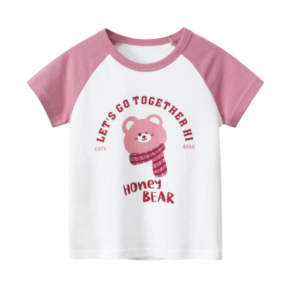 Baby T Shirt Korean Style Summer Cotton Children Tee Shirt Short Sleeved Toddler Crew-neck Top White Kids Wear1PCS