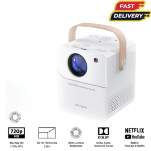 Projector Y8 Portable Smart Mini 4K UHD 6000 Lumens Projectors WiFi Bluetooth USB Projector