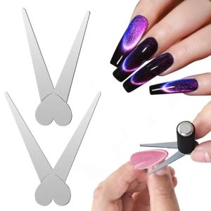 CHLOCH 3D Effect Cat Eye  V-Shaped Design Super Strong ic French Cats Eye Tool  Single Head Nail  Iron Sheet Manicure Accessories