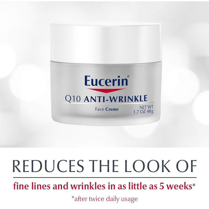 Original Eucerin Q10 AntiWrinkle Face Cream 48g Day Night Deep