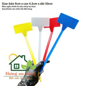 Sét 10 thẻ trụ nhựa bản to dùng cắm ghi tên đánh dấu cây trồng sự kiện tiệc size 4.5x9x30cm