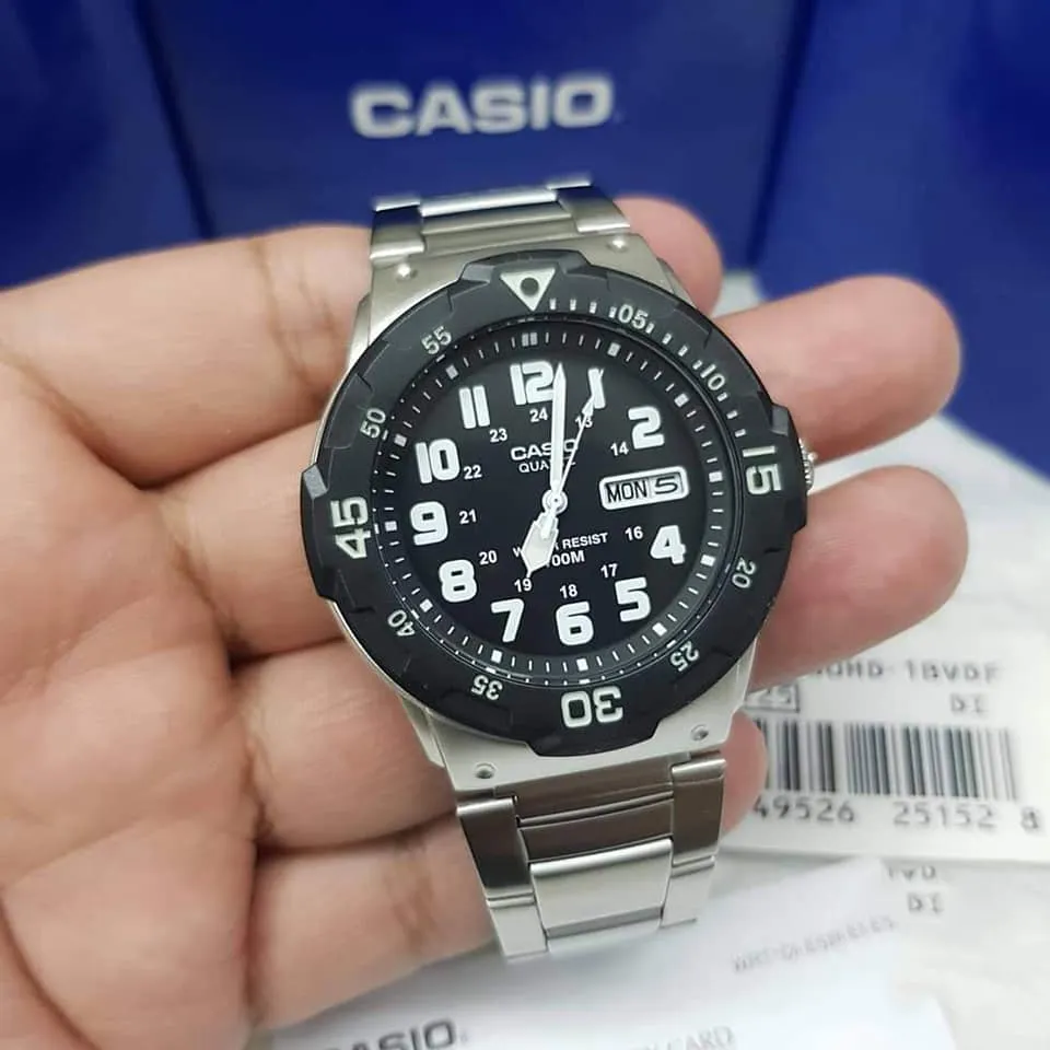 100 Original Casio MRW 200HD 1B Quartz Analog Black Dial