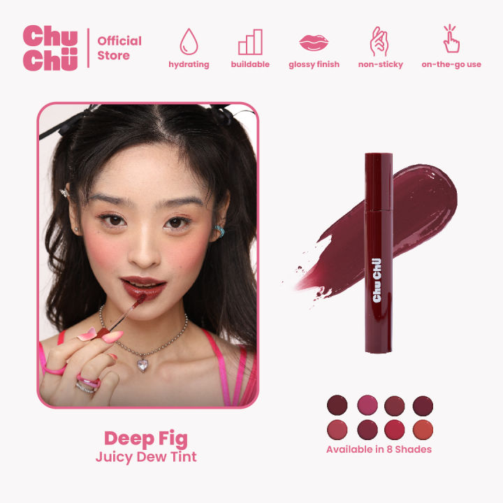 Chu Chu Beauty Juicy Dew Tint In Deep Fig