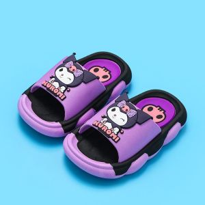 FASHION ACE🔥 New Girls Sandals Fashion Soft Bottom Princess Kids Shoes Kuromi Girls Sandals 2024 Summer Popular Childrens Princess Shoes Childrens Beach Shoes Anti slip Slippers Comel Kasut24042407