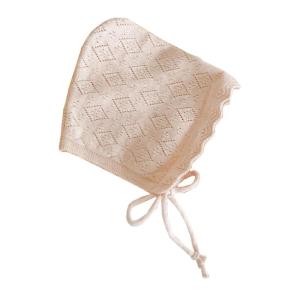 Baby Girls Hats Cotton Solid Color Baby Hats & Caps for 0-24 Months Newborn Baby Knitted Hat with Ruffle Flower Edge