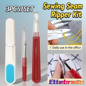 Ellebreen 3Pcs/set Sewing Seam Ripper Kit Sewing Craft Stitch Thread Unpicker &Seam Ripper&Thread Scissor