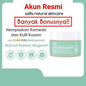 Zalfa Natural Silky Dew Mugwort formula Baru Brightening gel