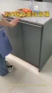 xpkQ Telescoping Trash Can Double Waste Bins Kitchen Wall Anti Odor Cabinet Trashcan Household Large Sorting Litter Bin Container R7Q2P