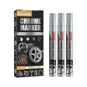 3 Pieces Chrome Paint Repair Marker for Car Wheel DIY Permanent and Waterproof Repair Scratch Remover Paint Pen Creative Tire Marker