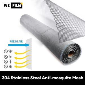 DIYMO stainless screen Steel Grade 304 for Anti-Mosquito Protection Fine Woven Mesh Insect Mesh Screen Insect Screen Wire Mesh Net Filter 5meters per roll MESH 18