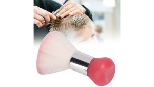 Broken Hair Sweep Brush Professional Neck Duster Brush Hair Cleaning Hair Brush Hairdresser(Pink)