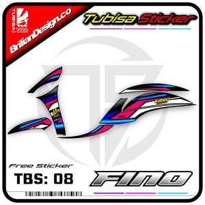 Sticker Striping Fino 125 - Stiker Striping Variasi Yamaha Fino 125. TBS.08