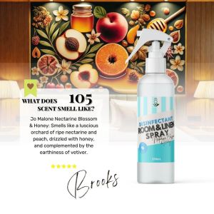 My Home 105 NECTARINE BLOSSOM Premium Room and Linen Disinfectant Spray Paraben Free Freshener Home