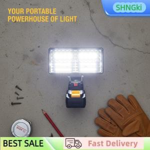 SHNGki Battery LED Work Light for 18V Li ion 3 4 Inch Flood Lamp Adjustable Brightness for Outdoor Work