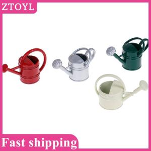 ZTOYL💝 1Pc 1:12 Dollhouse miniature metal watering can model dollhouse accessories