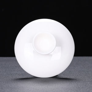 White Porcelain Hanging Lid Teacup with Fish Design Ceramic Single Large Teacup Household High - End Kung Fu Tea Set Chinese | Barangan Berkualiti Reka Bentuk Praktikal Mudah Guna