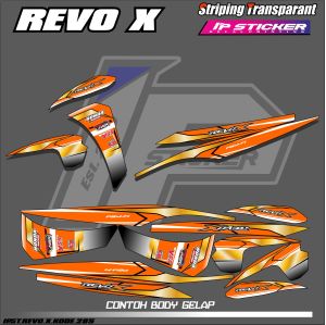 REVO X (COD) STIKER STRIPING MOTOR HONDA REVO X - STIKER LIST GRAFIK SIMPLE WARNA VARIASI DESAIN RACING HOLOGRAM DAN TRANSPARAN BISA COD IP.KODE-285