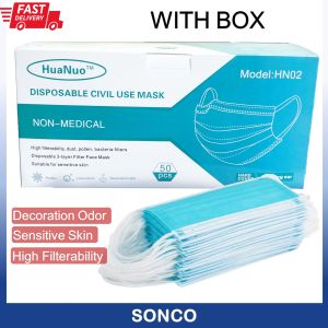 [READY STOCK MALAYSIA ] 50pcs 3Ply Face Mask Disposable Mask Non Woven Mask 3 Ply 3 Layer Mask Muka Face Mask 50pcs 3ply Disposable Face Mask Adult with Conformity Certification (1 box) Earloop Mouth Cover 3 Layer 50pcs