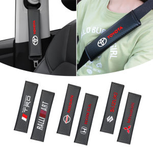 【COD&Ready Stock】2pcs Car Shoulder Sheath Safety Seat Belt Cover Universal Car Seat Belt Cover Carbon Fiber for TOYOTA Car Seat Belt Shoulder Pads Strap Seat Belt Covers Shoulder Pads Harness Pad Car Shoulder Protector Strap Pad Cushion