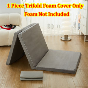 2 Inches Trifold Foam Cover with Zipper Bed Sheet with Long Zipper Trifold Cover Bed Foam Cover Bed Protector Foam not Including